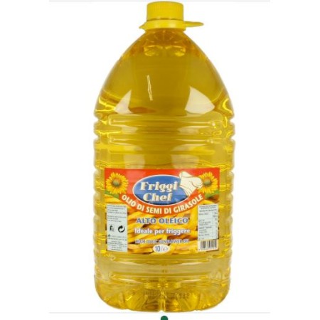 OLIO GIRASOLE ALTOLEICO'FRIGGICHEF'LT.10